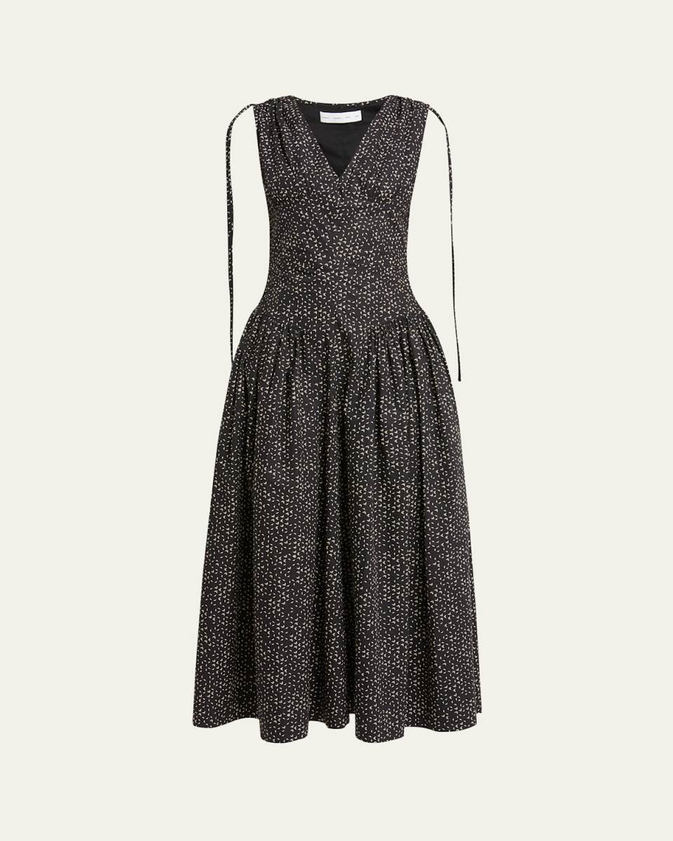 Clayton Printed Poplin Drop-Waist Dress
